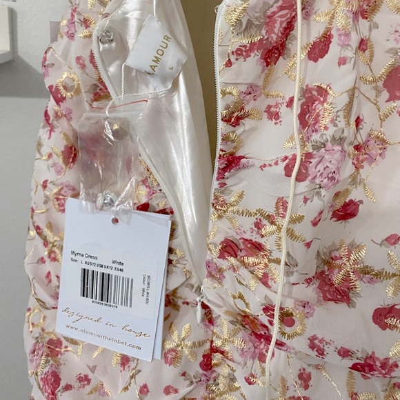 Alamour The Label Myrna Floral Bustier Corset Mini Dress Lace Up New Coquette - Picture 6 of 12